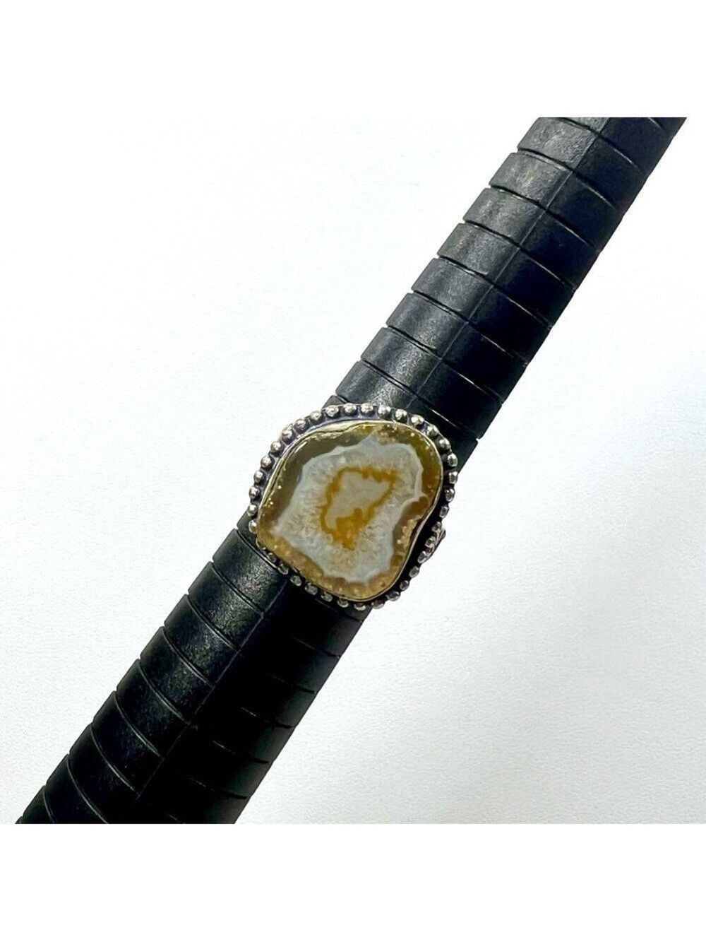 Solar Add On Item - Yellow Solar Quartz Ring size 8.25